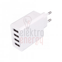 USB sieťová nabíjačka, 4x...